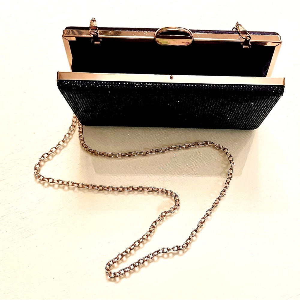 Navy Rhinestone Evening Purse - Picture 3 of 4